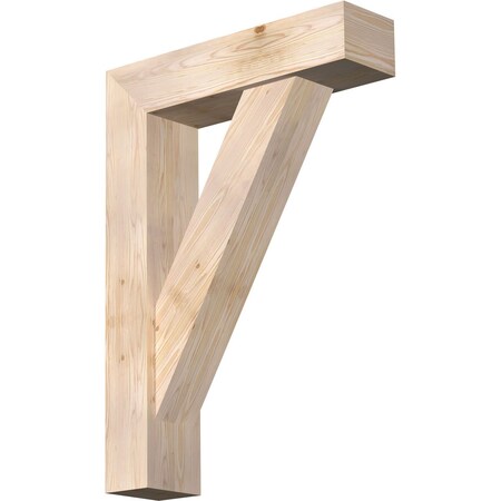 Ekena Millwork Traditional Block Smooth Bracket w/ Offset Brace, Douglas Fir, 7 1/2"W x 30"D x 42"H BKT0806X30X42TRA05SDF